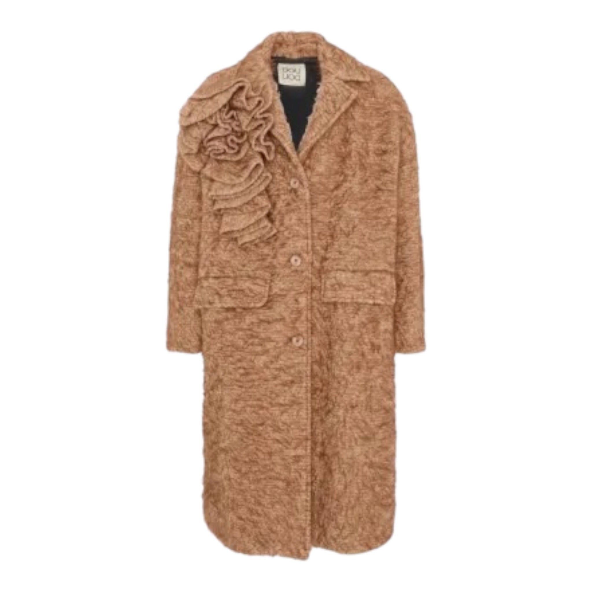Dou Dou Cappotto tinta unita Marrone per Bambina DX2A50E0236 MARRONE DOU DOU 