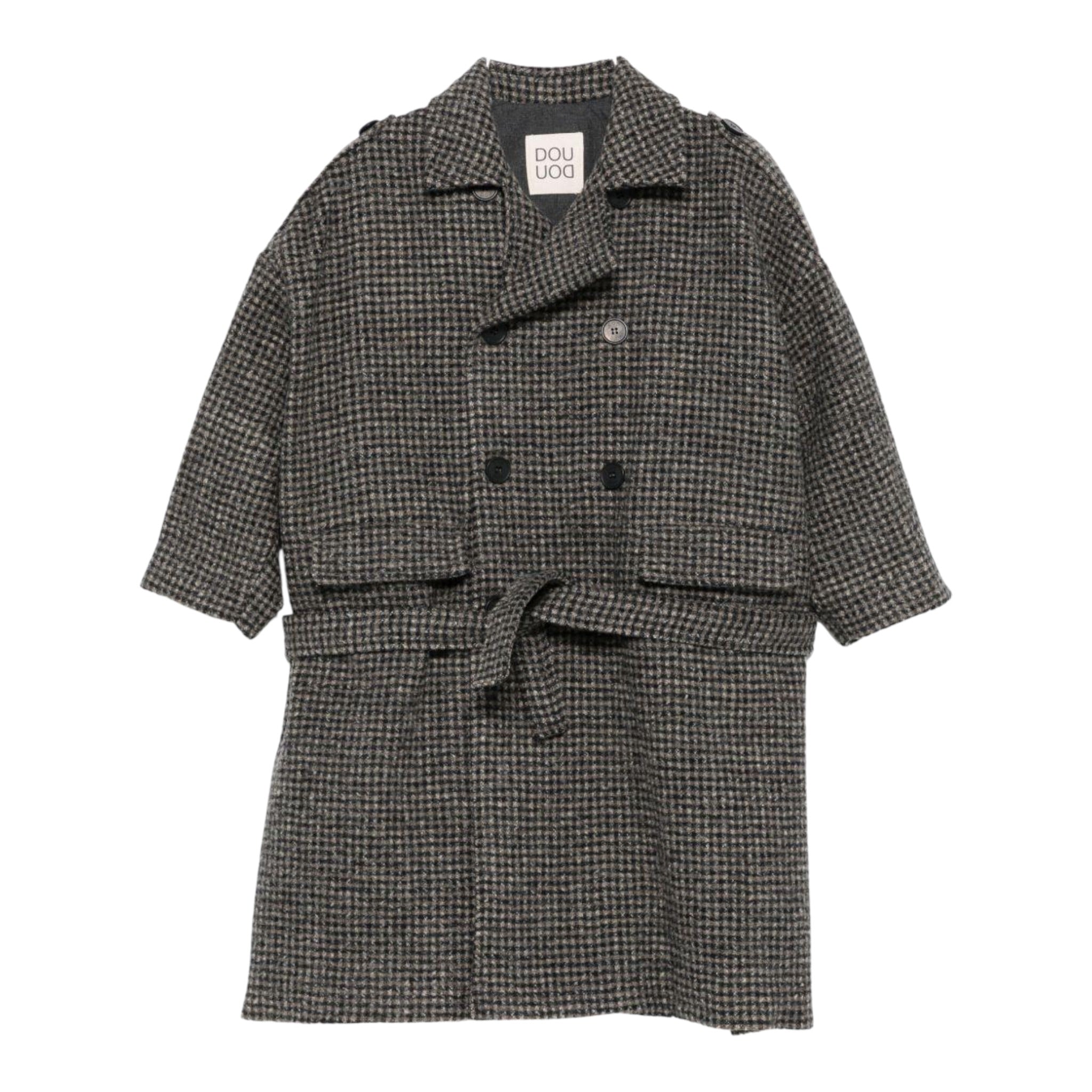 Dou Dou Cappotto Doppiopetto tinta unita Marrone per Bambina DX2P50X MARRONE DOU DOU 