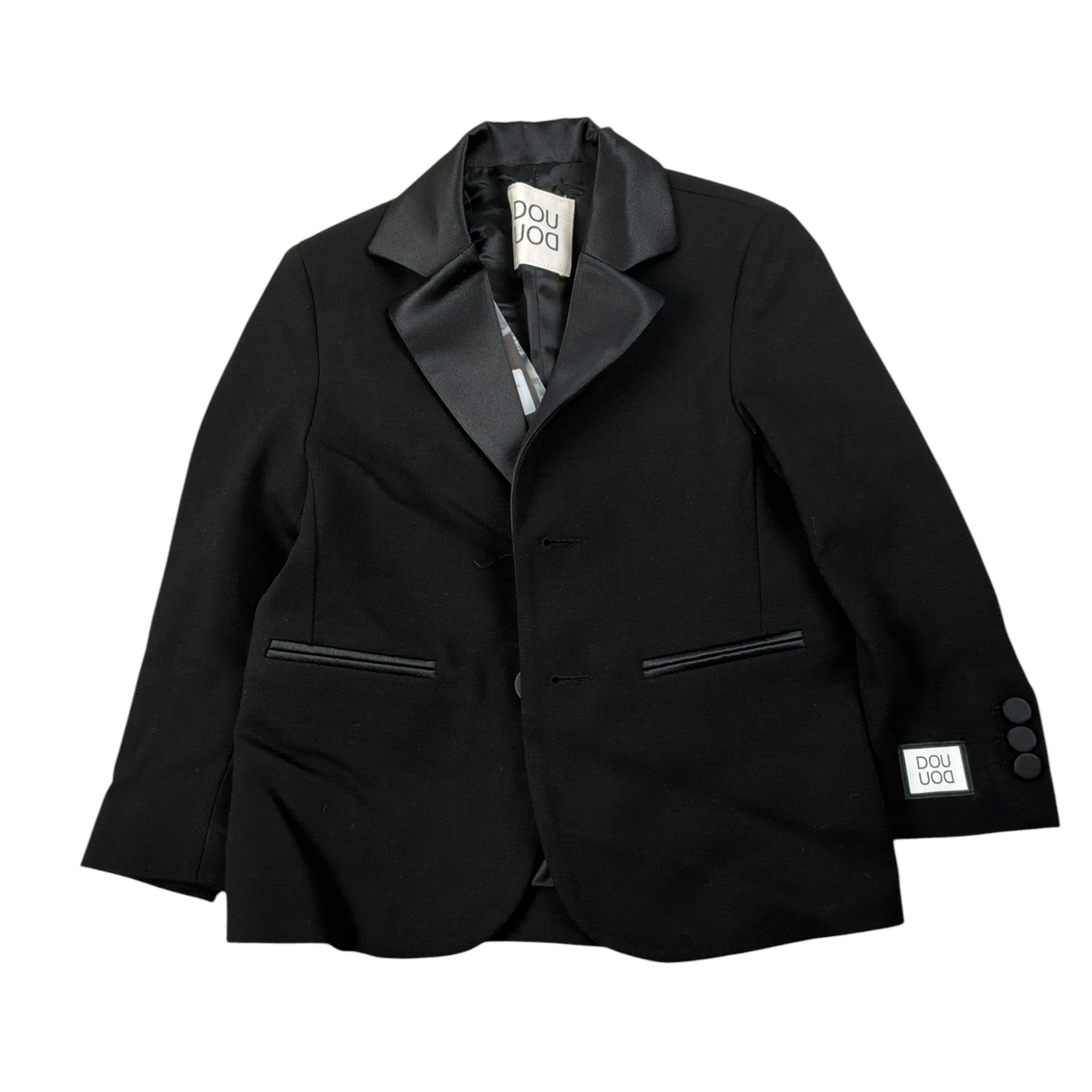 Dou Dou Giacca tinta unita con Bottoni Nero per Bambino DX2P84 NERO DOU DOU 