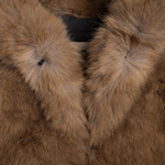 Dou Dou Pelliccia tinta unita con Cappuccio Beige per Bambina DX2P90 BEIGE DOU DOU 