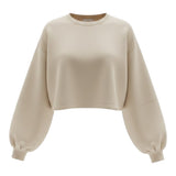 Dou Dou Felpa tinta unita Girocollo Beige per Bambina DX4A00 BEIGE DOU DOU 