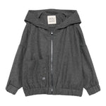 Dou Dou Felpa con Zip E Cappuccio tinta unita Grigio per Bambina DX4A50 GRIGIO DOU DOU 