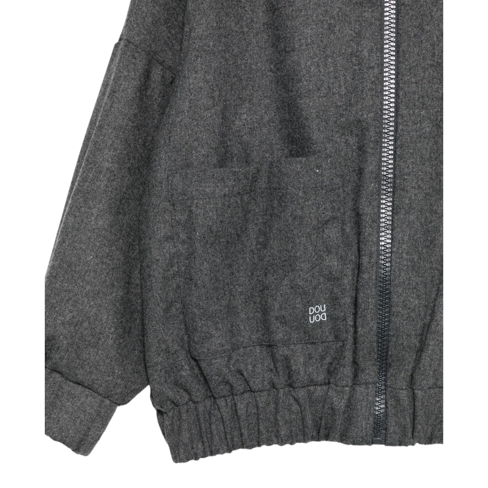Dou Dou Felpa con Zip E Cappuccio tinta unita Grigio per Bambina DX4A50 GRIGIO DOU DOU 