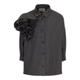 Dou Dou Camicia tinta unita con Applicazione Grigio per Bambina DX5A00 GRIGIO DOU DOU 