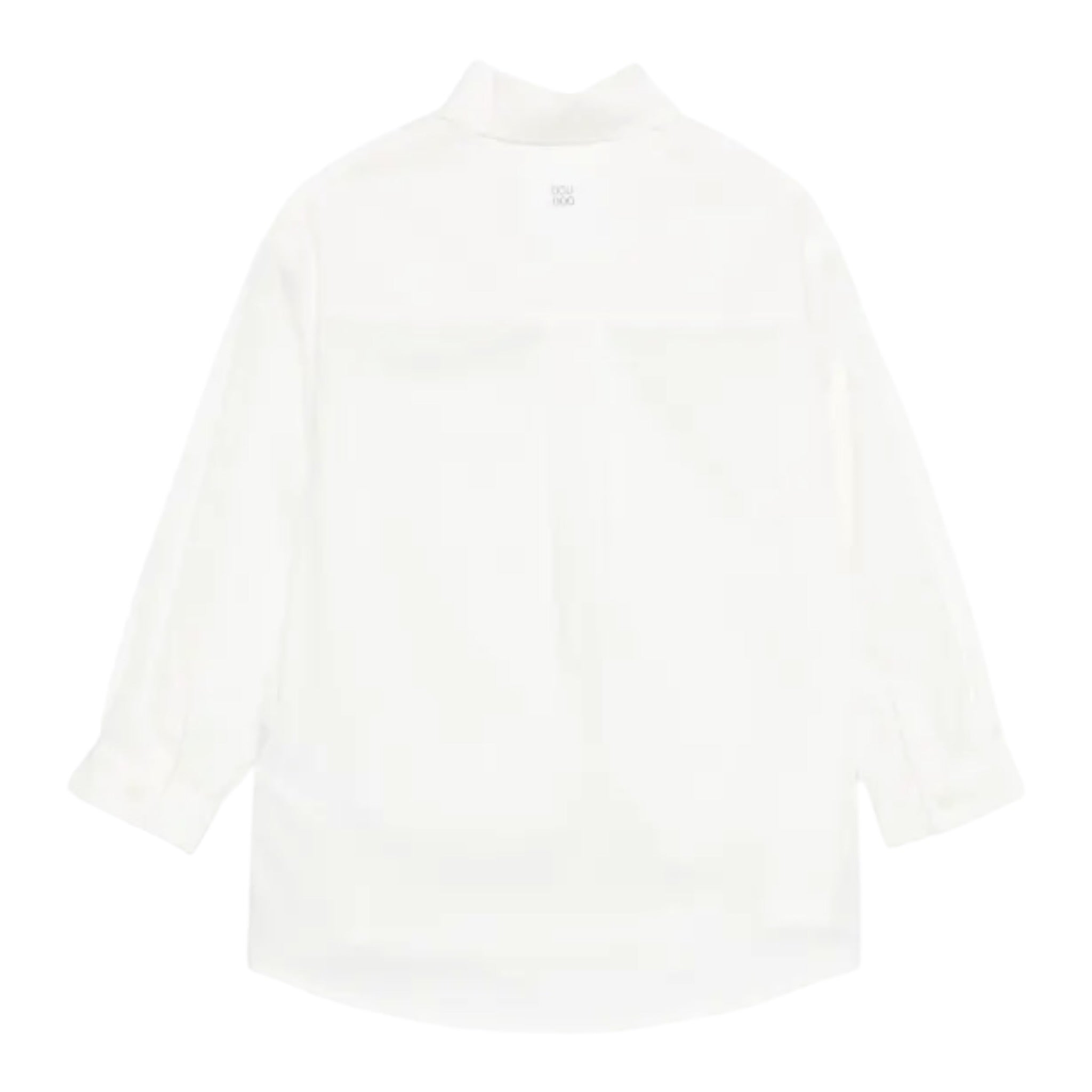 Dou Dou abito tinta unita con Righino In Contrasto Bianco per Bambina DX5A10 BIANCO DOU DOU 