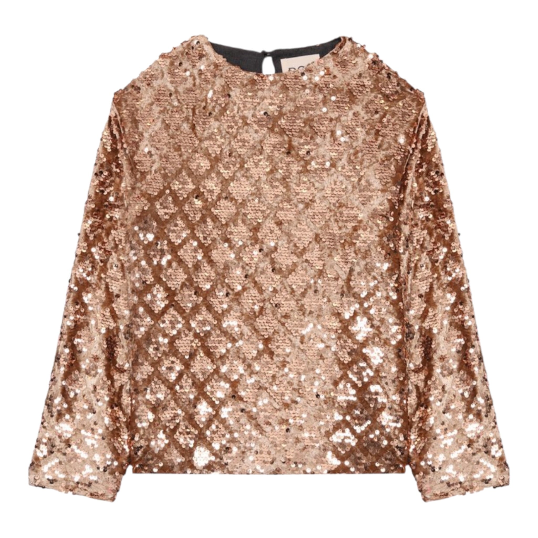 Dou Dou Maglia tinta unita con Paillettes Oro per Bambina DX5A60U0239 ORO DOU DOU 