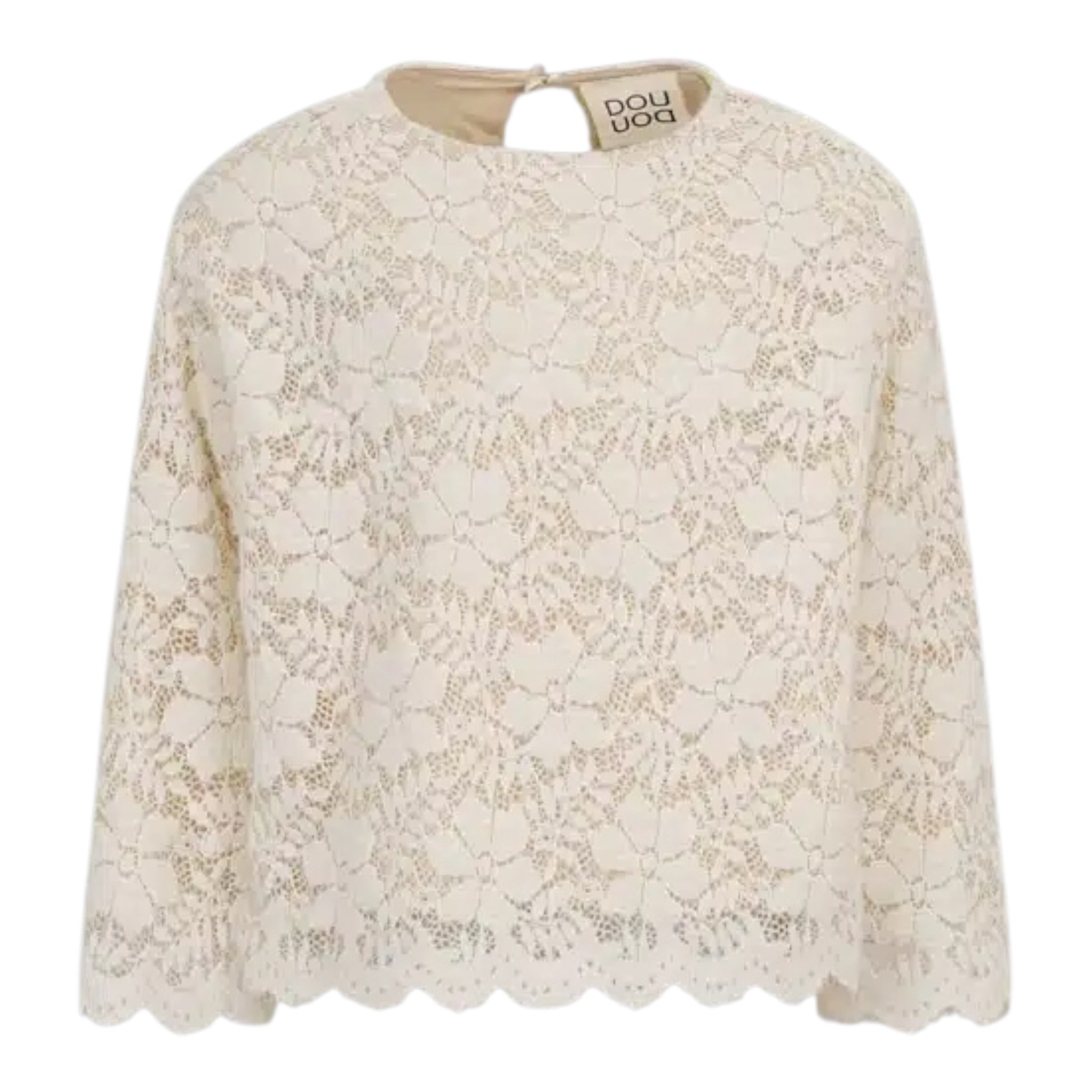 Dou Dou Maglia Girocollo tinta unita Panna per Bambina DX5A70 PANNA DOU DOU 