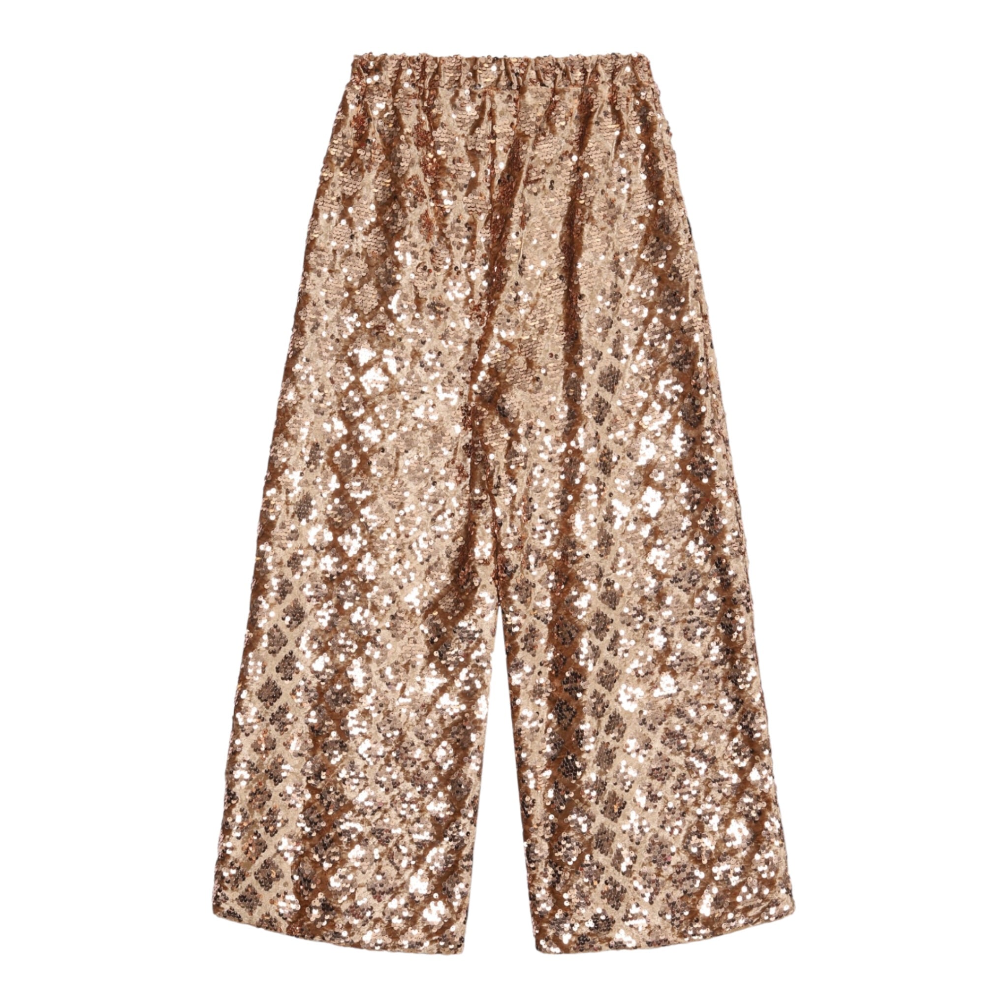 Dou Dou Pantalone tinta unita con Paillettes Oro per Bambina DX6A50U0239 ORO DOU DOU 