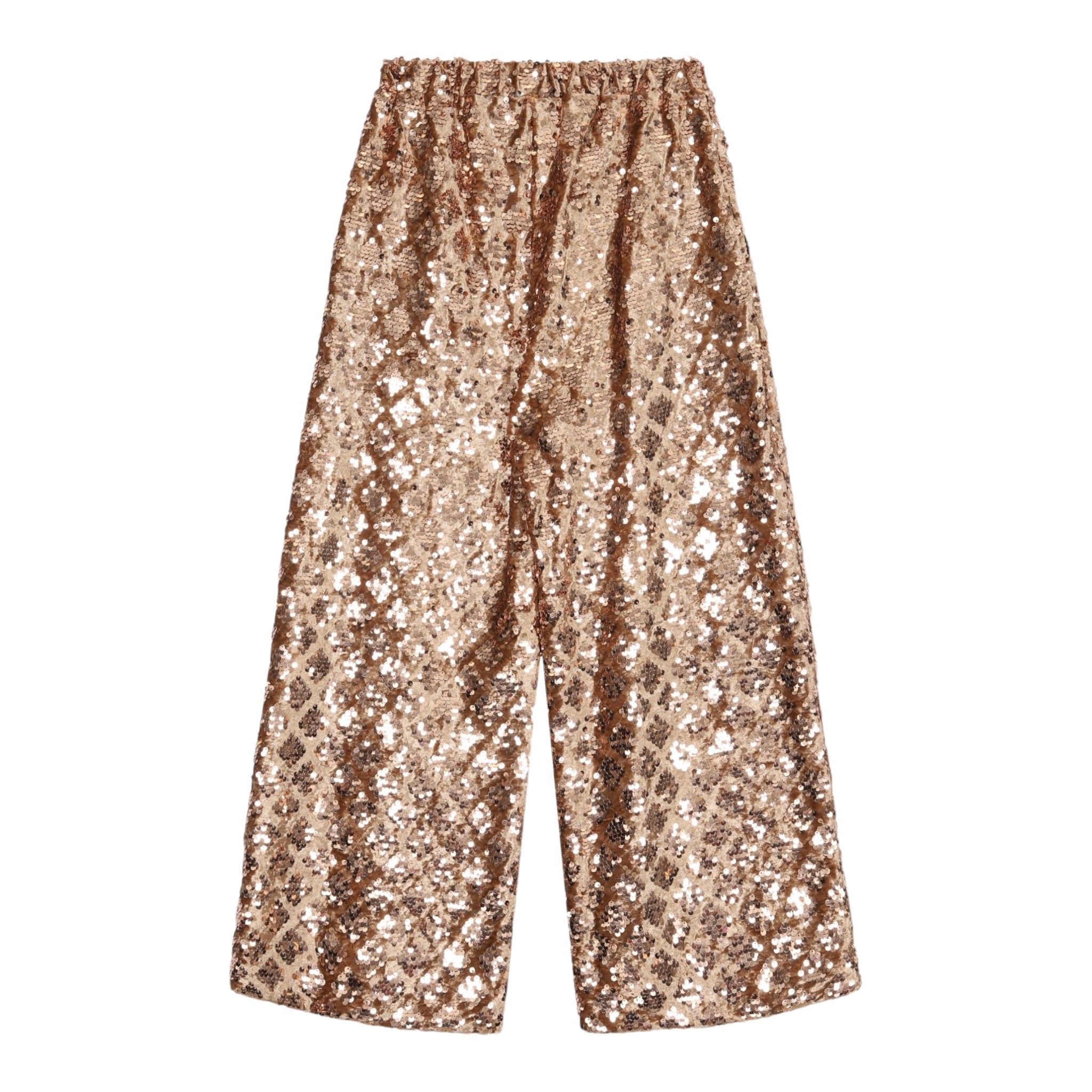 Dou Dou Pantalone tinta unita con Paillettes Oro per Bambina DX6A50U0239 ORO DOU DOU 