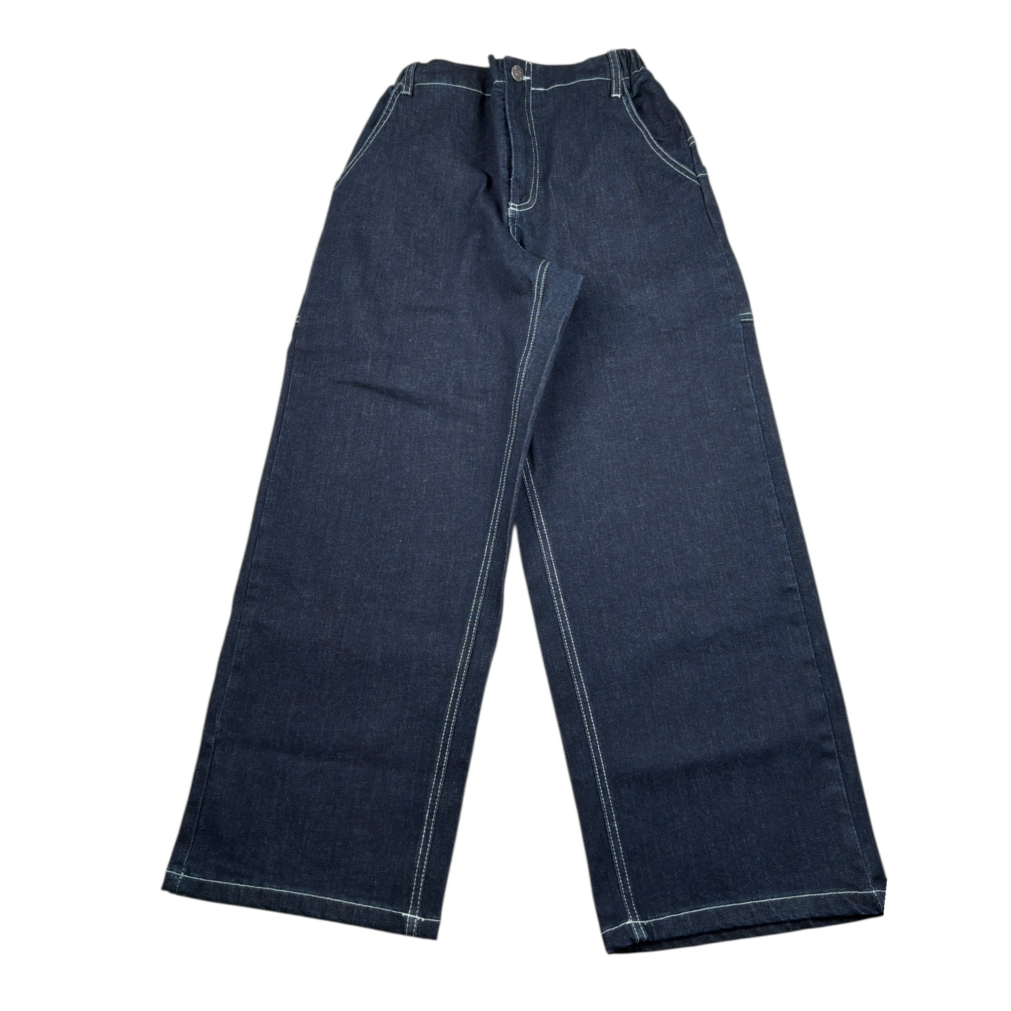 Dou Dou Jeans tinta unita Modello Palazzo Blu per Bambina DX6P30 BLU DOU DOU 