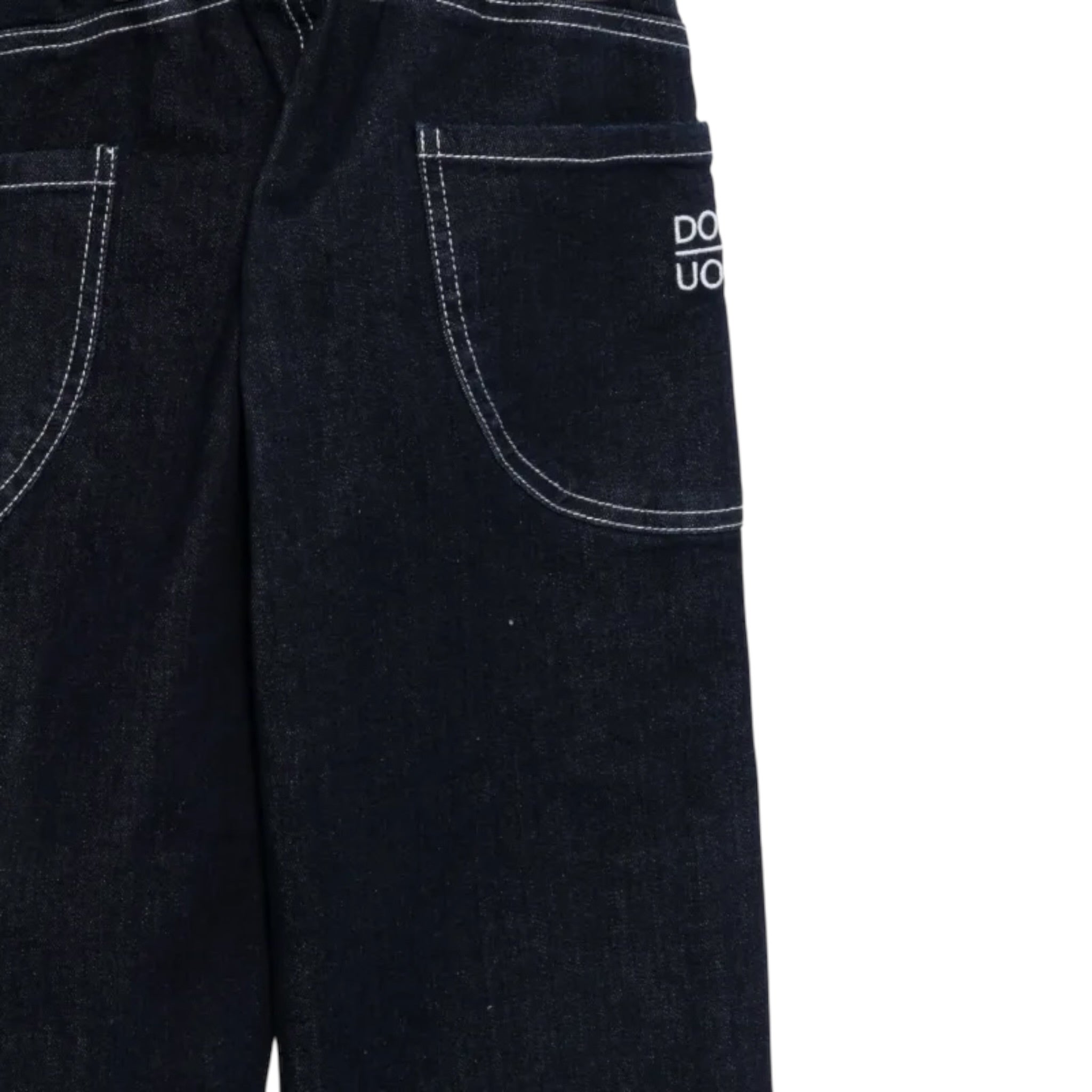 Dou Dou Jeans tinta unita Modello Palazzo Blu per Bambina DX6P30X BLU DOU DOU 