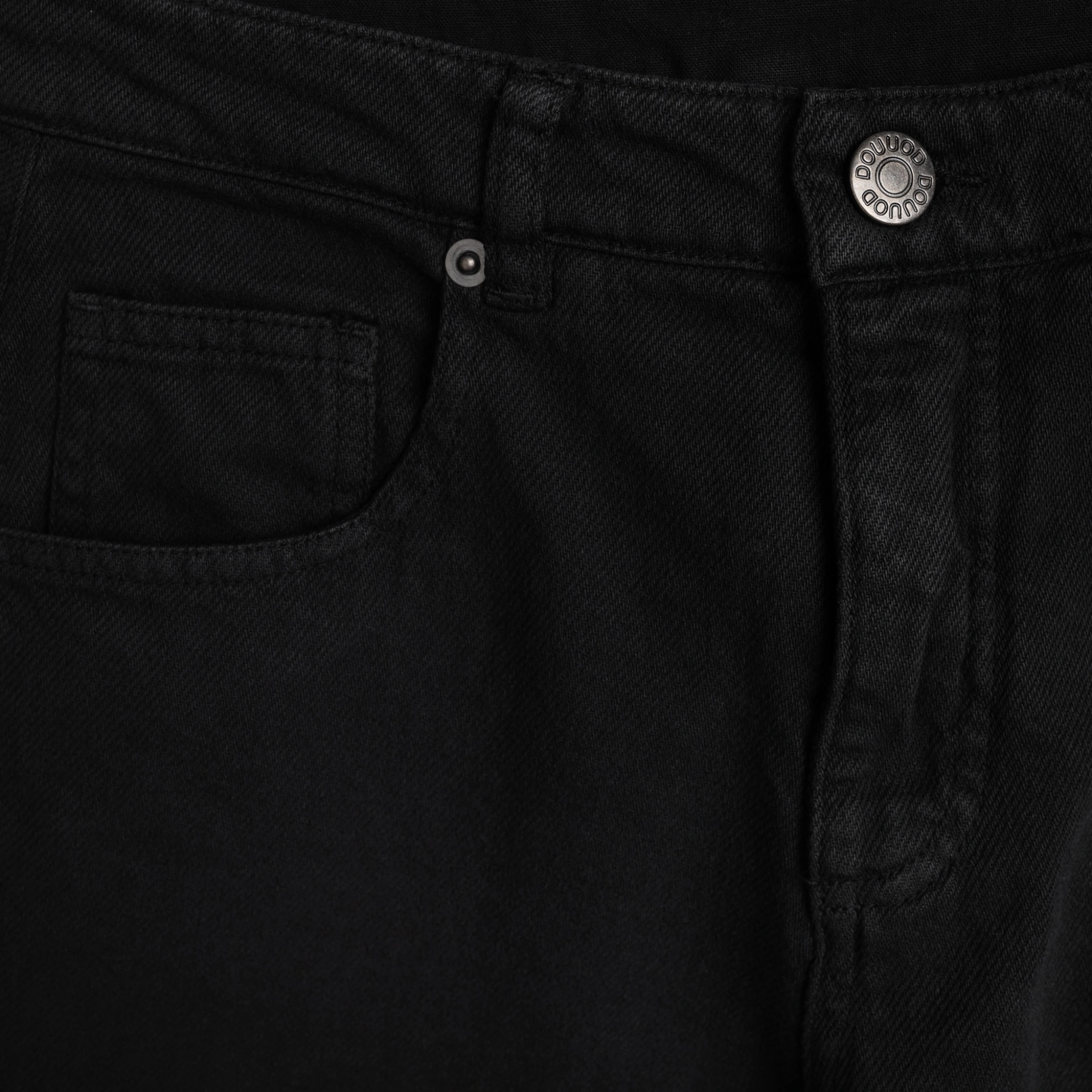 Dou Dou Jeans Modello A Palazzo tinta unita Nero per Bambina DX6P60 NERO DOU DOU 