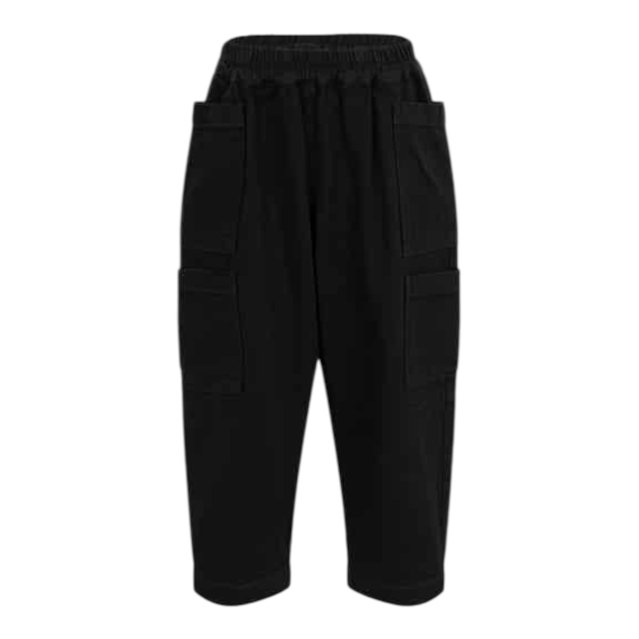Dou Dou Pantalone tinta unita con Elastico In Vita Nero per Bambino DX6P70 NERO DOU DOU 