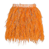 Dou Dou Gonna tinta unita con Piume Arancione per Bambina DX7A31 ARANCIONE DOU DOU 