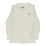 Dou Dou Shirt tinta unita con Logo Bianco per Bambina DX8A40 BIANCO DOU DOU 