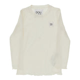 Dou Dou Shirt tinta unita con Logo Bianco per Bambina DX8A40 BIANCO DOU DOU 