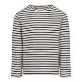 Dou Dou Shirt Girocollo Fantasia A Righe Bianco per Bambina DX8P00 BIANCO DOU DOU 