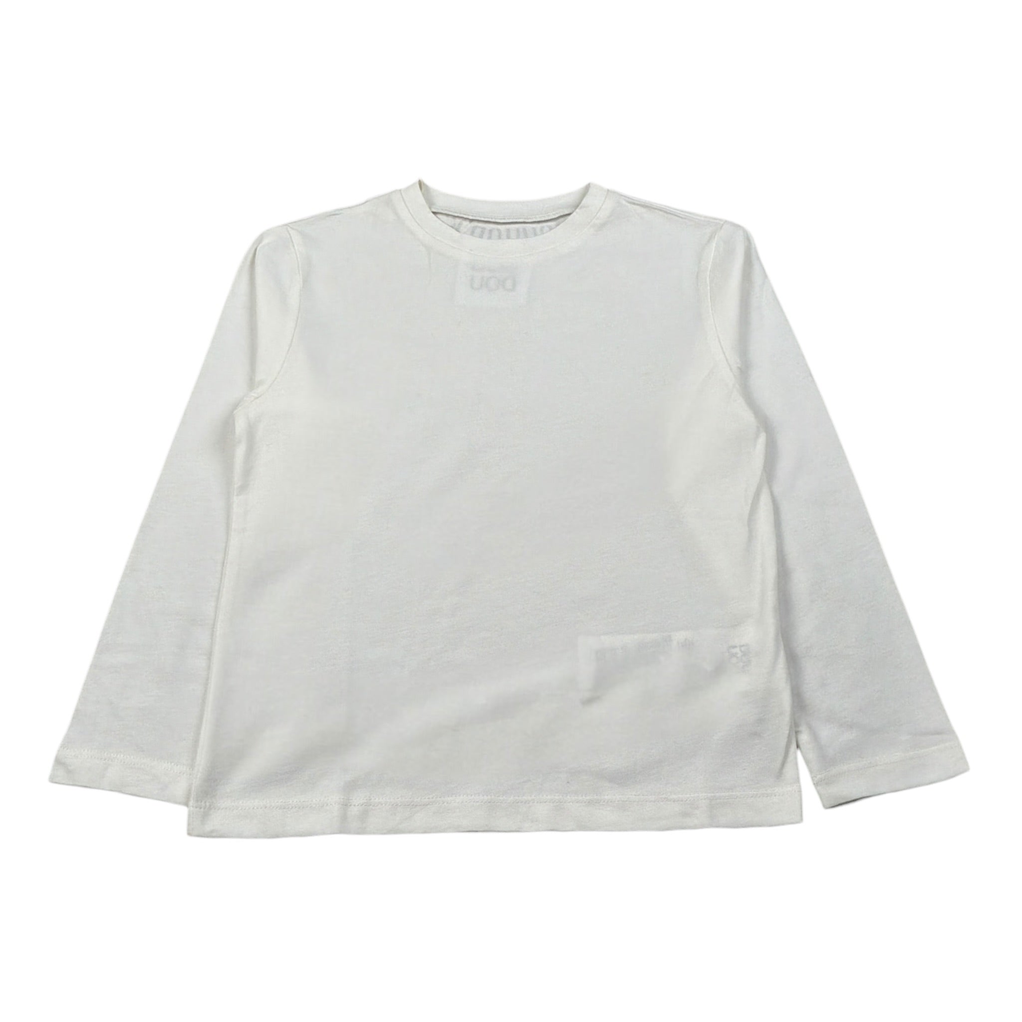 Dou Dou Shirt Girocollo tinta unita con Logo Bianco per Bambino DX8P30 BIANCO DOU DOU 