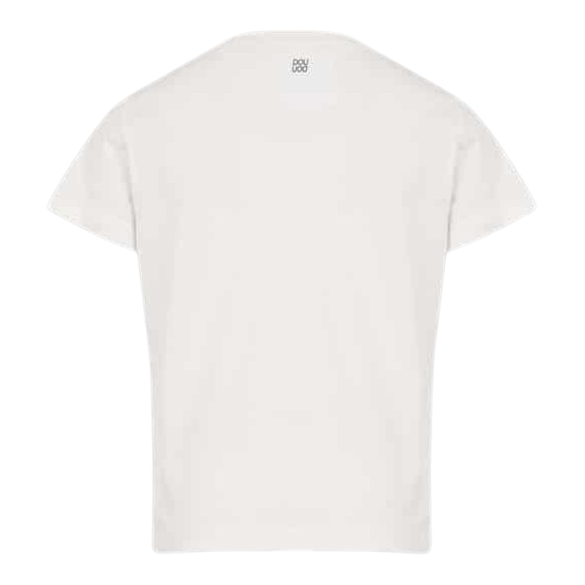 Dou Dou T-Shirt Girocollo tinta unita con Stampa Bianco per Bambina DX8P41 BIANCO DOU DOU 