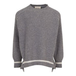 Dou Dou Maglia Girocollo tinta unita con Logo Grigio per Bambina DX9P40 GRIGIO DOU DOU 