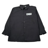 Dropseason2 Camicia Manica Lunga tinta unita Cn Stampa Nero per Bambino FW25K069 NERO DROPSEASON2 