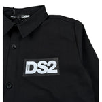 Dropseason2 Camicia Manica Lunga tinta unita Cn Stampa Nero per Bambino FW25K069 NERO DROPSEASON2 