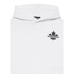 Dsquared2 Felpa Chiusa con Cappuccio tinta unita con Logo Bianco per Bambino 13147756X BIANCO DSQUARED2 