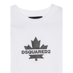 Dsquared2 T-Shirt Girocollo tinta unita con Stampa Bianco per Bambino D02743 BIANCO DSQUARED2 