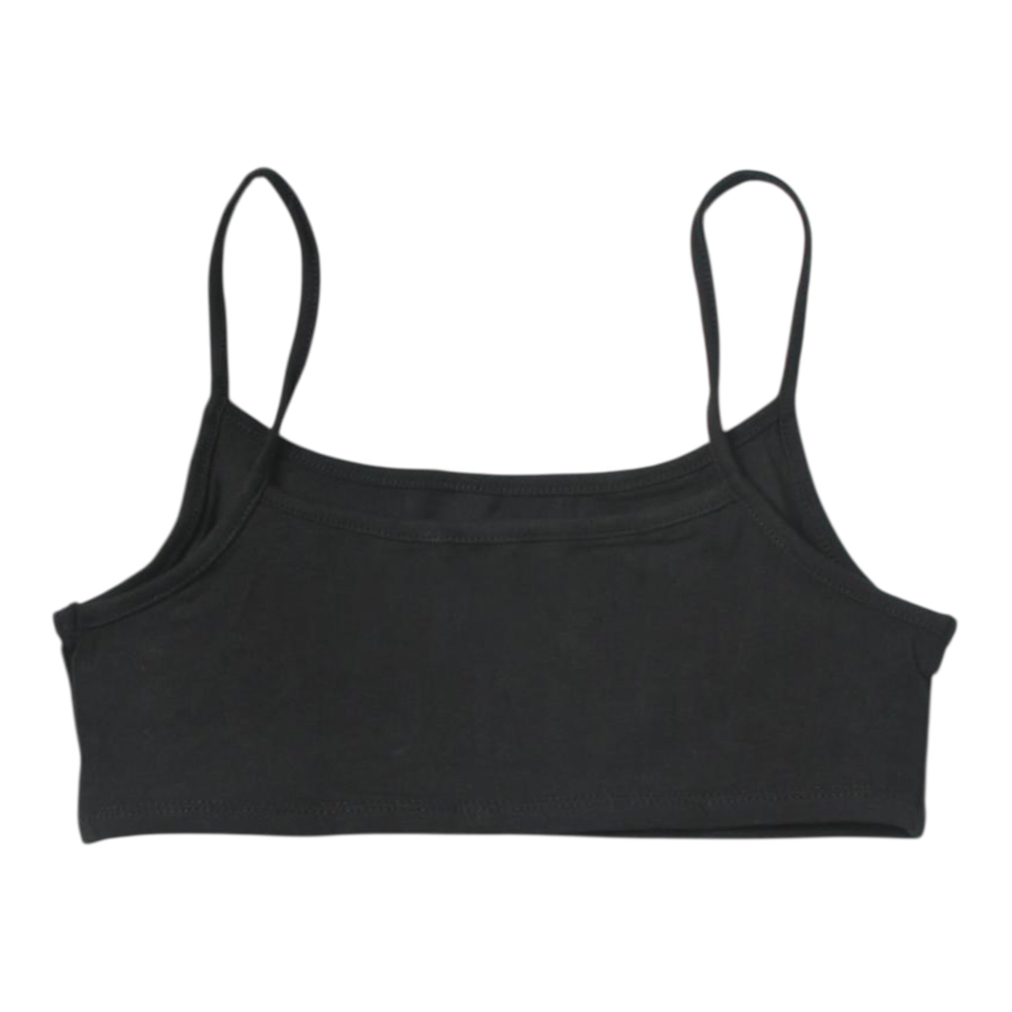 Dsquared2 Top Bretelline tinta unita con Logo Nero per Bambina D8RG33080 NERO DSQUARED2 