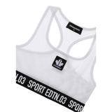 Dsquared2 Top tinta unita con Logo Bianco per Bambina DQ0037 BIANCO DSQUARED2 