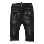 Dsquared2 Jeans tinta unita con Girovita Regolabile Nero per Neonato DQ01TCX NERO DSQUARED2 