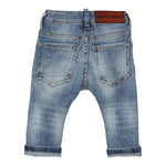 Dsquared2 Jeans tinta unita con Girovita Regolabile Azzurro per Bambino DQ01TCXX AZZURRO DSQUARED2 