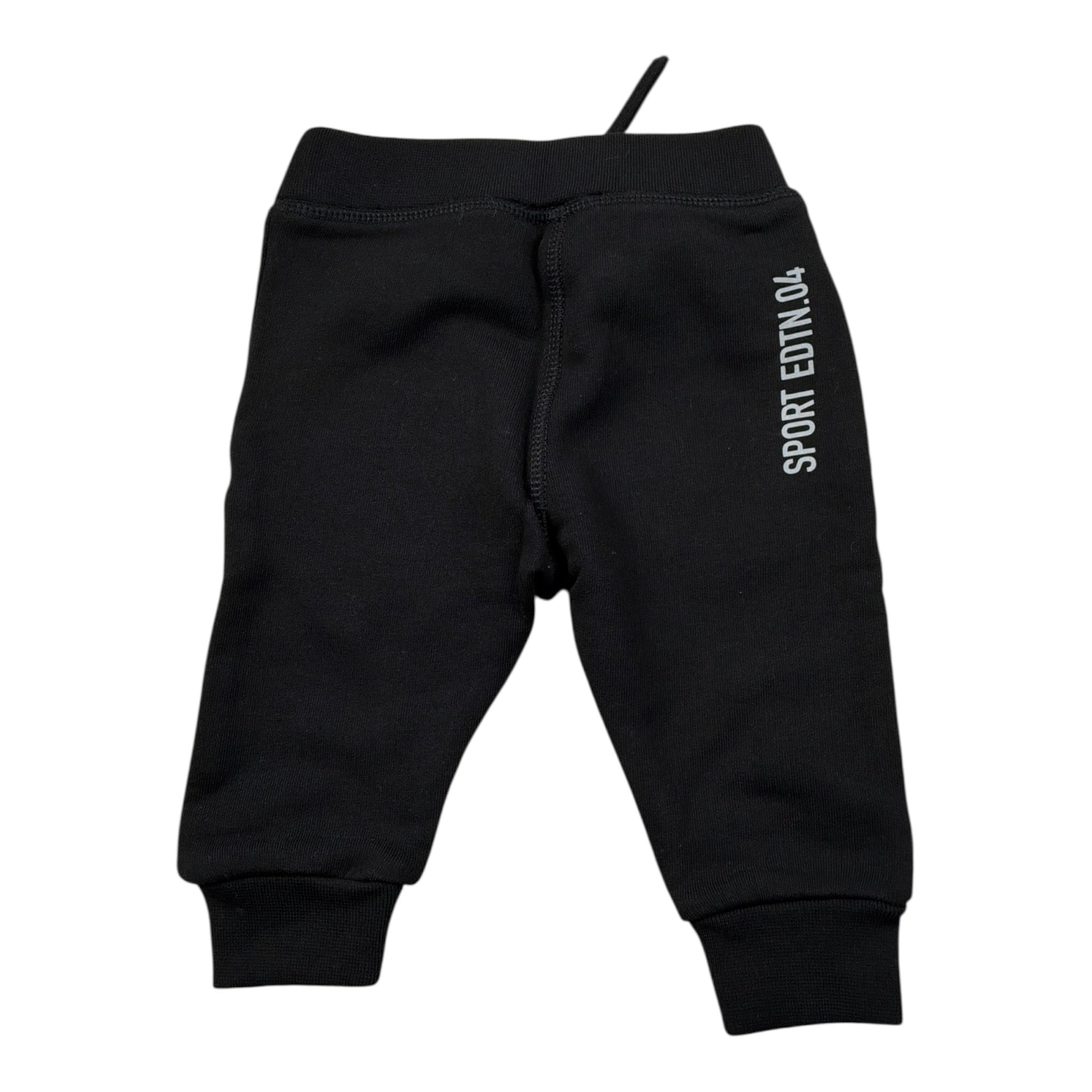 Dsquared2 Pantalone tinta unita Modello Tuta con Stampa Nero per Neonato DQ0283 NERO DSQUARED2 