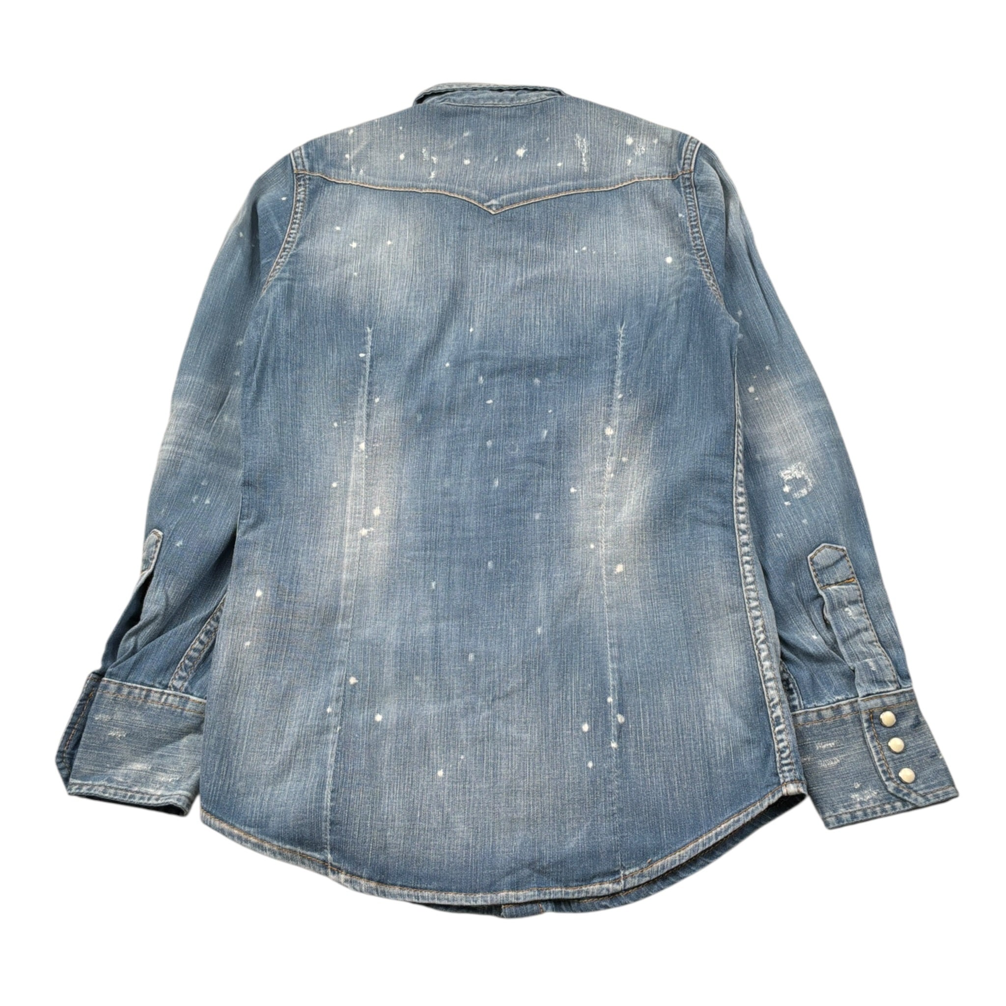 Dsquared2 Camicia Manica Lunga In Denim tinta unita Azzurro per Bambino DQ02DG AZZURRO DSQUARED2 