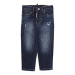 Dsquared2 Jeans tinta unita 5 Tasche Blu per Bambino DQ0501 BLU DSQUARED2 