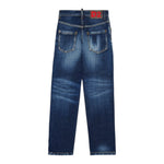 Dsquared2 Jeans tinta unita 5 Tasche Blu per Bambino DQ0731 BLU DSQUARED2 