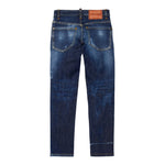 Dsquared2 Jeans tinta unita 5 Tasche Blu per Bambino DQ0731X BLU DSQUARED2 