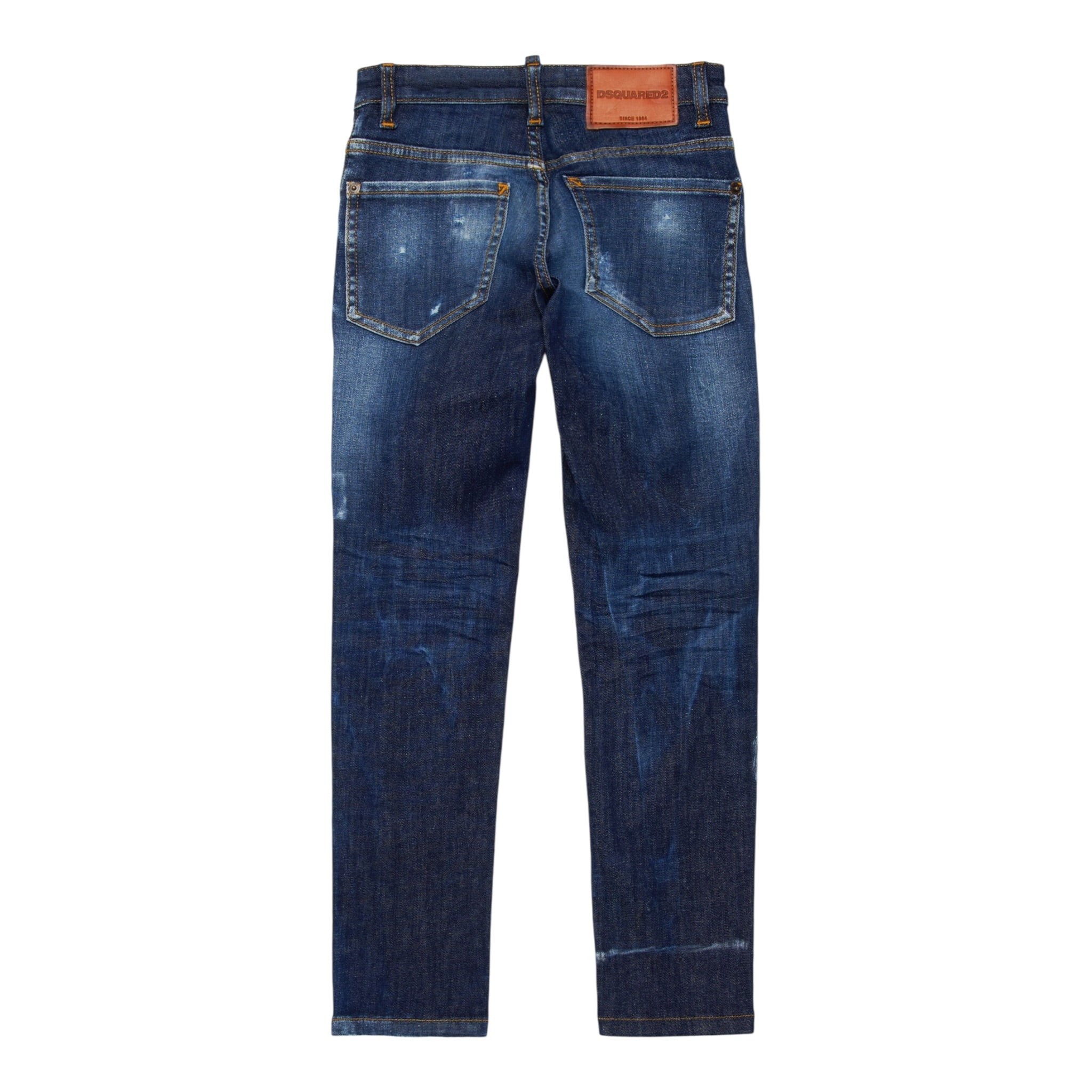 Dsquared2 Jeans tinta unita 5 Tasche Blu per Bambino DQ0731X BLU DSQUARED2 