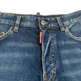 Dsquared2 Bermuda In Denim tinta unita Blu per Bambino DQ0782 BLU DSQUARED2 
