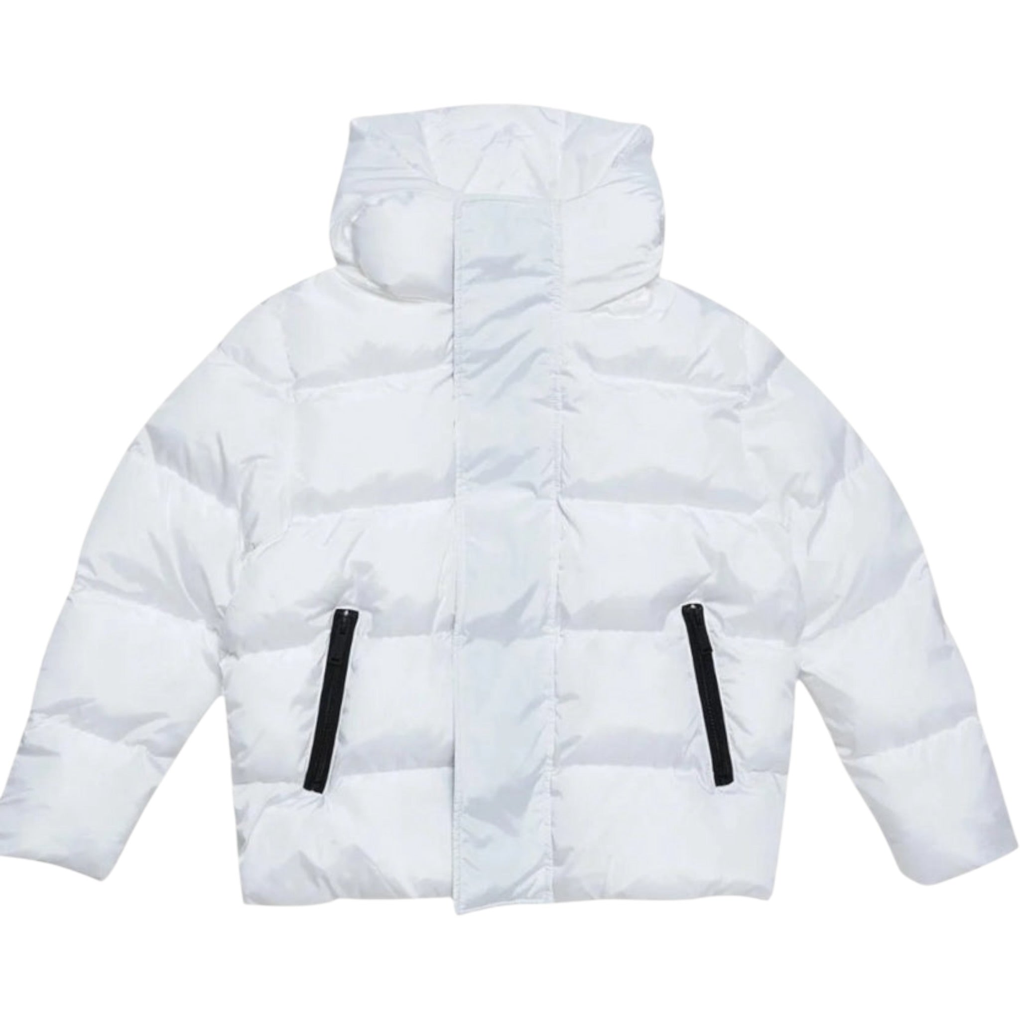 Dsquared2 Giubbino tinta unita con Zip E Cappuccio Bianco per Bambino DQ1090 BIANCO DSQUARED2 