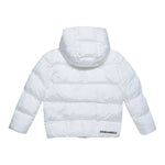 Dsquared2 Giubbino tinta unita con Zip E Cappuccio Bianco per Bambino DQ1090 BIANCO DSQUARED2 