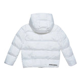 Dsquared2 Giubbino tinta unita con Zip E Cappuccio Bianco per Bambino DQ1090 BIANCO DSQUARED2 