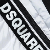 Dsquared2 Giubbino tinta unita con Zip E Cappuccio Bianco per Bambino DQ1090 BIANCO DSQUARED2 