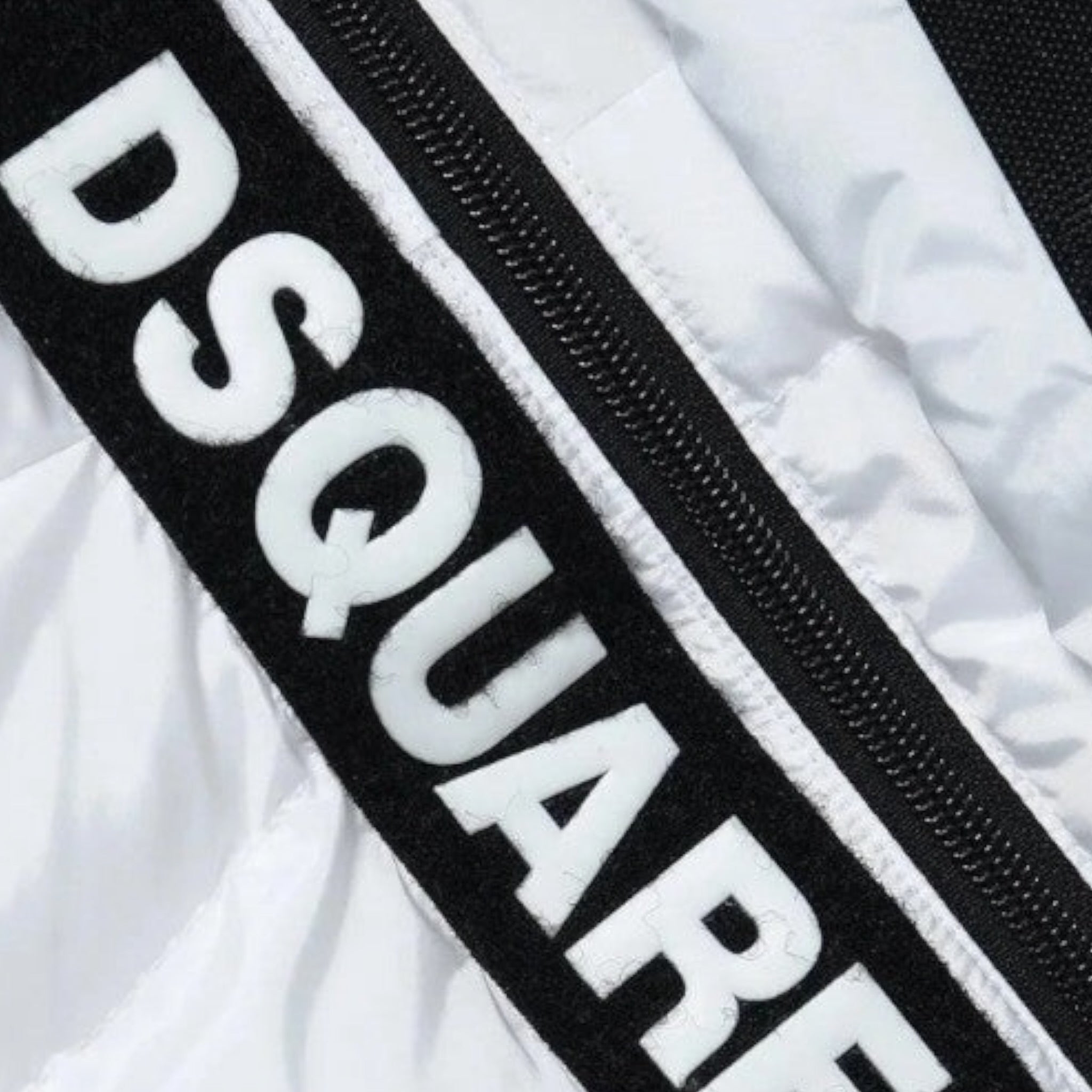 Dsquared2 Giubbino tinta unita con Zip E Cappuccio Bianco per Bambino DQ1090 BIANCO DSQUARED2 