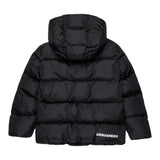 Dsquared2 Giubbino tinta unita con Zip E Cappuccio Nero per Bambino DQ1090 NERO DSQUARED2 