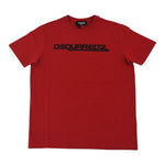 Dsquared2 T-Shirt tinta unita con Logo Rosso per Bambino DQ1808 ROSSO DSQUARED2 