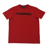 Dsquared2 T-Shirt tinta unita con Logo Rosso per Bambino DQ1808 ROSSO DSQUARED2 