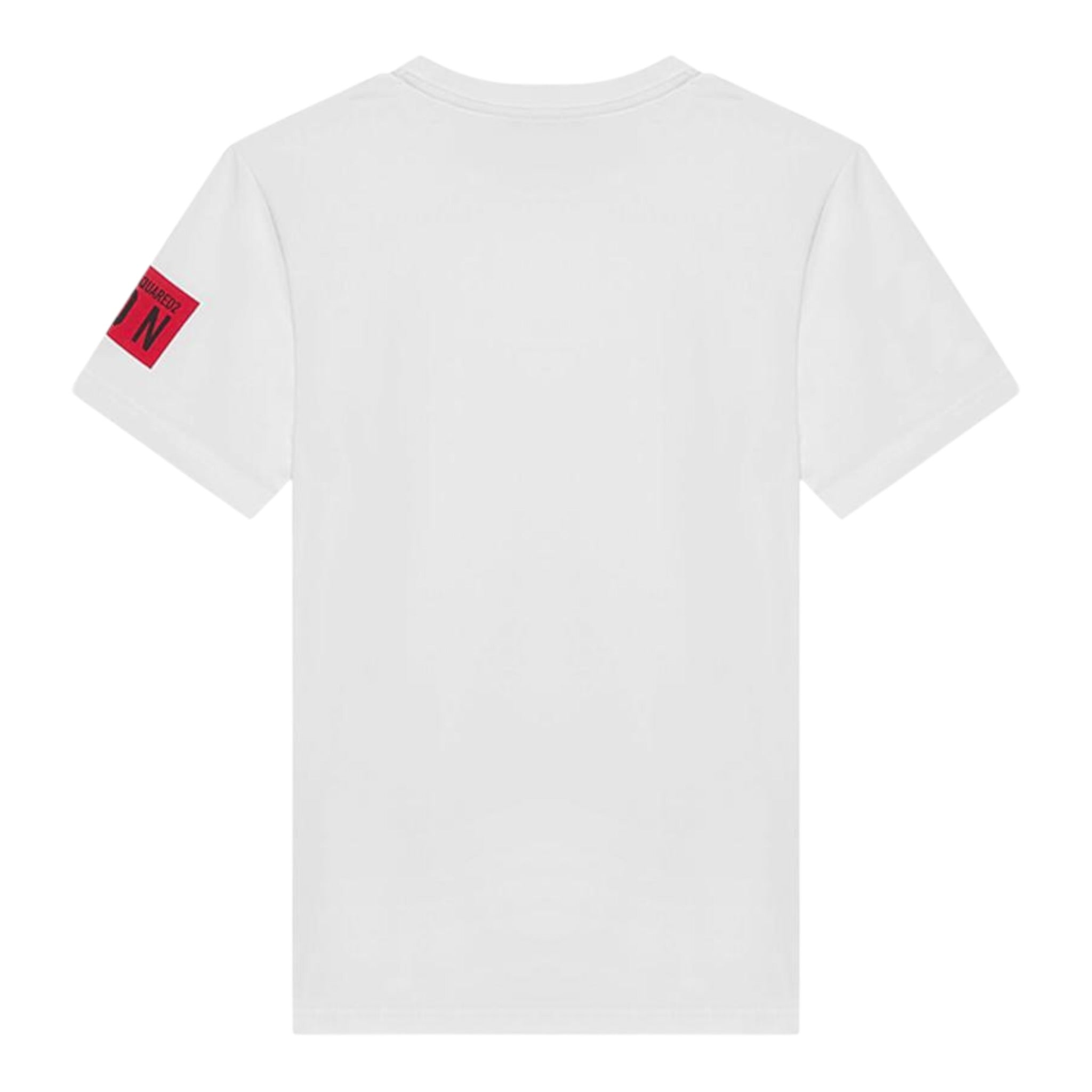 Dsquared2 T-Shirt tinta unita con Logo Bianco per Bambino DQ1820 BIANCO DSQUARED2 