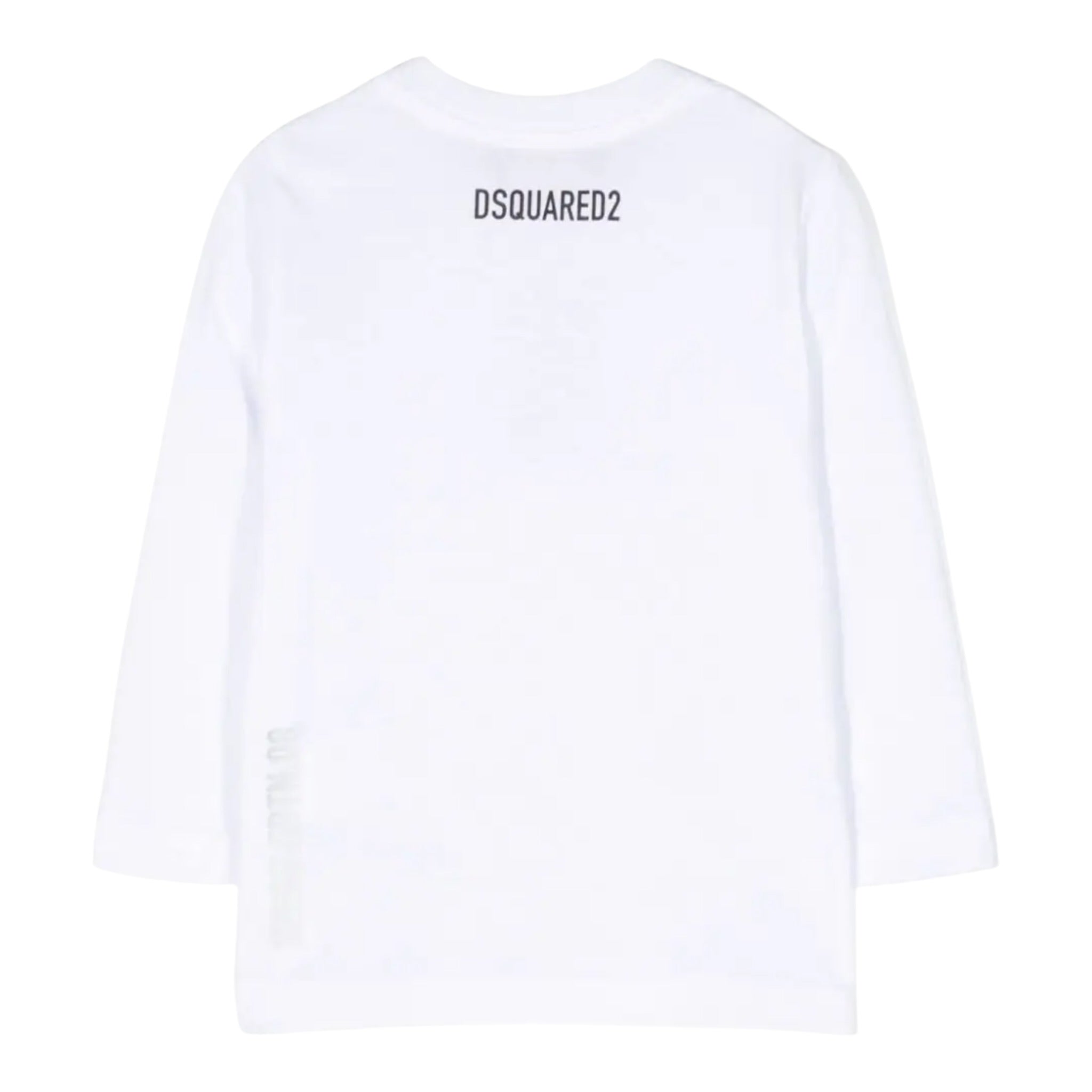 Dsquared2 Shirt tinta unita con Logo Bianco per Neonato DQ1879 BIANCO DSQUARED2 