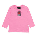 Dsquared2 Shirt tinta unita con Logo Rosa per Bambina DQ1879FJ ROSA DSQUARED2 